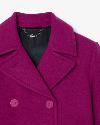 Caban lungo in lana fiammata Runway