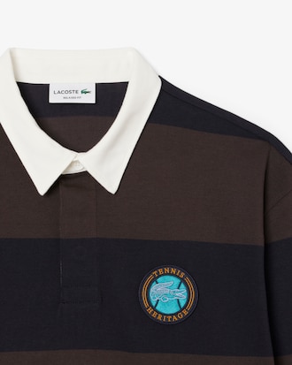 Polo da rugby a righe relaxed fit