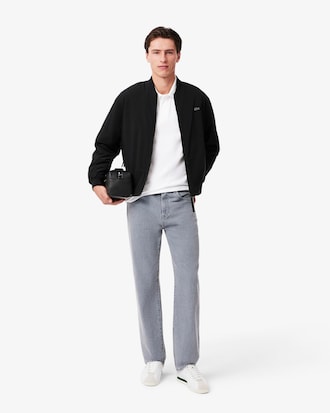 Polo loose fit in piqué con stemma L.12.12