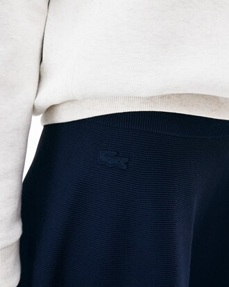 Gonna skater da donna lunga fino al ginocchio in maglia