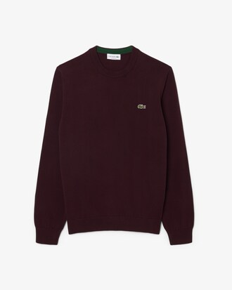 Pullover girocollo monocromatico in cotone