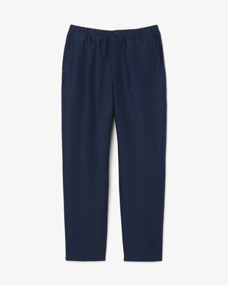 Pantaloni regular fit in twill di lino