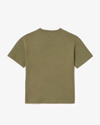 T-shirt in cotone con stemma a contrasto