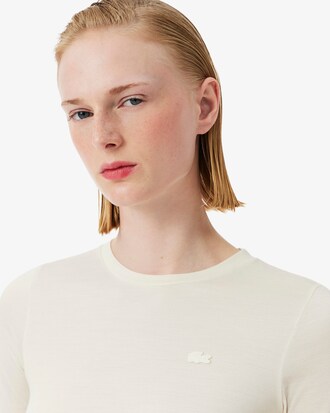 T-shirt in piqu&eacute; in seta Runway