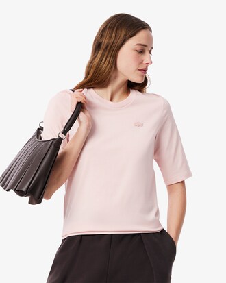 T-shirt in morbido cotone con maniche a tre quarti