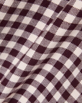 Camicia regular fit in flanella con motivo scozzese