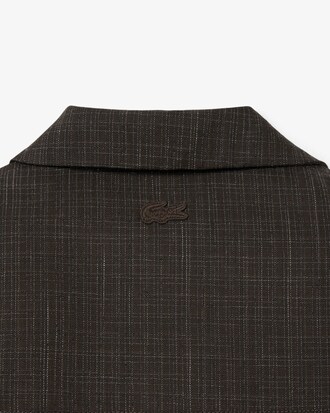 Overshirt in lana stampata Runway