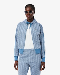 Felpa con cappuccio in jacquard con monogramma