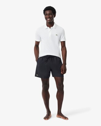 Pantaloncini da bagno monocromatici di lunghezza media