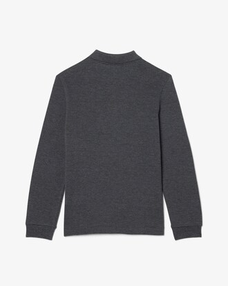 Polo a maniche lunghe in petit piqu&eacute;