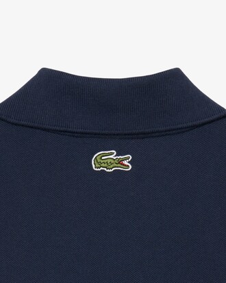 Polo classic fit in piqu&eacute; con stampa