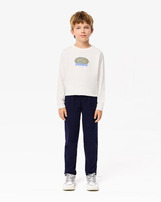 Pantaloni in gabardina di cotone stretch