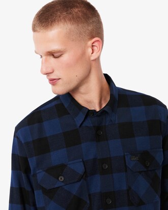 Overshirt oversize in cotone con motivo scozzese