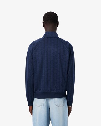 Giacca con zip jacquard con monogramma