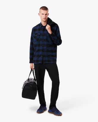 Overshirt oversize in cotone con motivo scozzese