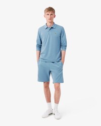 Shorts in tessuto felpato con striscia con logo regular fit