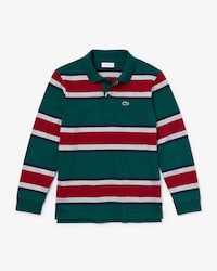 Polo da bambino in cotone a righe Lacoste
