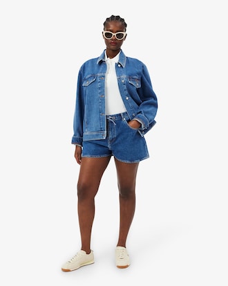Shorts in denim di cotone