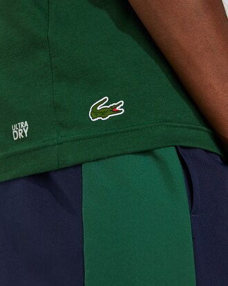 T-shirt da uomo in jersey traspirante con stampa grafica Lacoste SPORT
