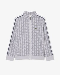 Felpa unisex a collo alto con zip e monogramma