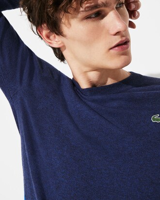 Pullover da uomo da golf in lana traspirante color block Lacoste SPORT