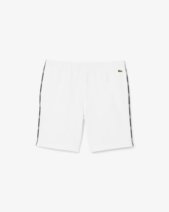 Shorts in cotone felpato con profili con logo