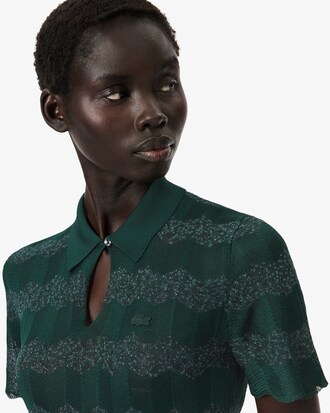 Maglione con collo a polo maglia pointelle Runway