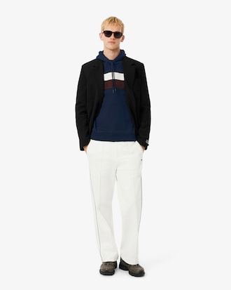 Felpa con cappuccio color block
