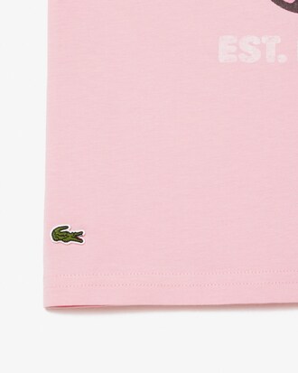 T-shirt in cotone con stampa fiore vintage