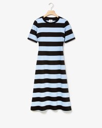 Vestito T-shirt da donna in cotone a righe Lacoste LIVE