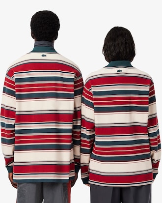 Polo a righe in piqu&eacute; loose fit Runway
