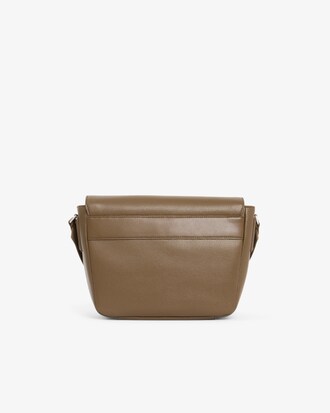 Borsa a tracolla in pelle con chiusura a patella Ossian