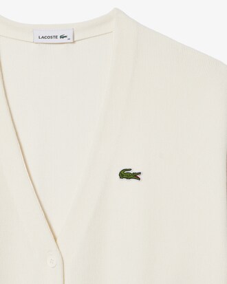 Cardigan in cotone con scollo a V