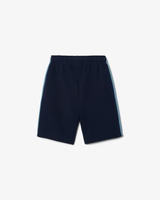 Shorts in tessuto felpato color block