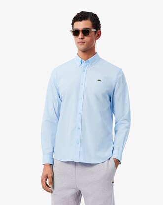 Camicia regular fit in popeline elasticizzato
