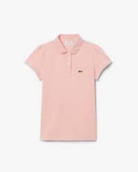 Polo in piqu&eacute; con collo smerlato