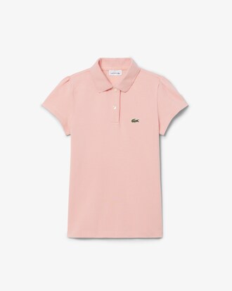Polo in piqu&eacute; con collo smerlato