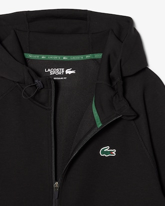 Felpa sportiva elasticizzata con cappuccio e zip