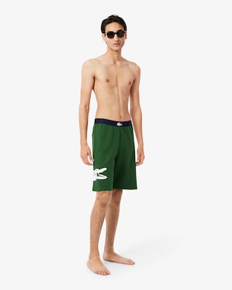 Shorts homewear taglio dritto in tessuto felpato