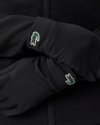 Guanti in pile con coccodrillo riflettente