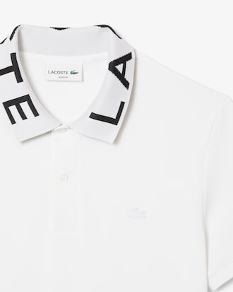 Polo con marchio jacquard slim fit