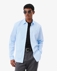 Camicia in popeline elasticizzato slim fit