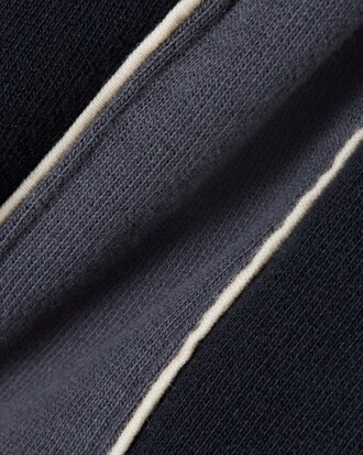 Shorts in tessuto felpato color block