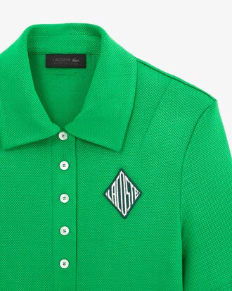 Polo slim fit in piqué di raso Runway