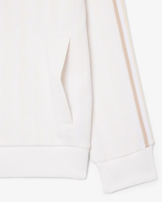 Felpa unisex a collo alto con zip e monogramma