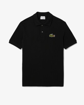 Polo loose fit in piqué con stemma L.12.12