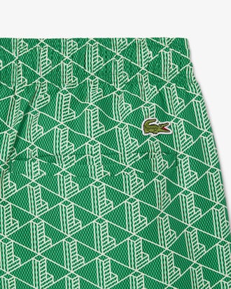Boxer mare midi con stampa con monogramma