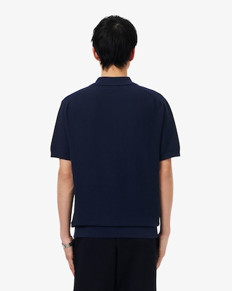 Polo in maglia boucl&eacute; classic fit