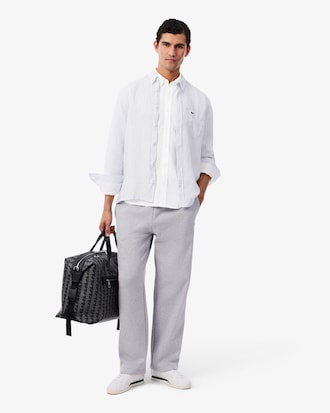 Camicia regular fit in popeline elasticizzato