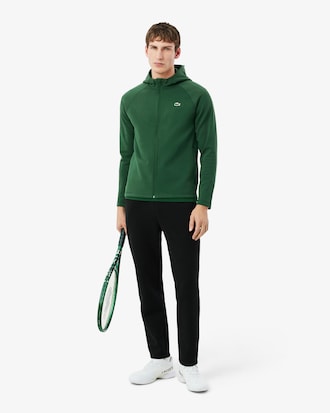 Felpa sportiva elasticizzata con cappuccio e zip